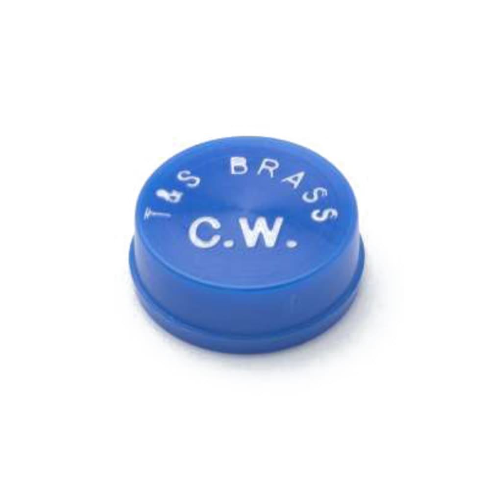 T&S 001686-45 Snap In Index Button w/ T&S Logo - Plastic, Blue