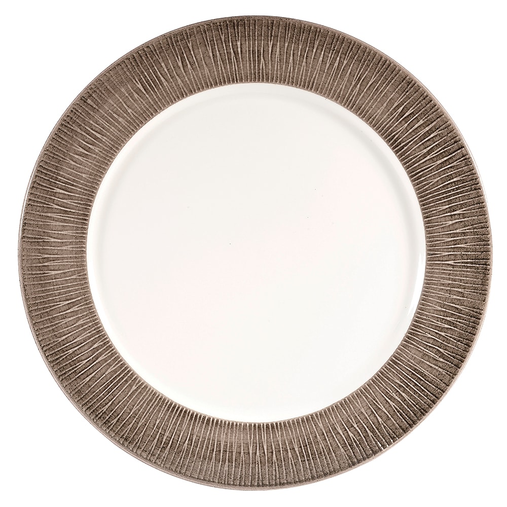 893-DUBALP121 12" Round Bamboo Spinwash Presentation Plate - Ceramic, Dusk