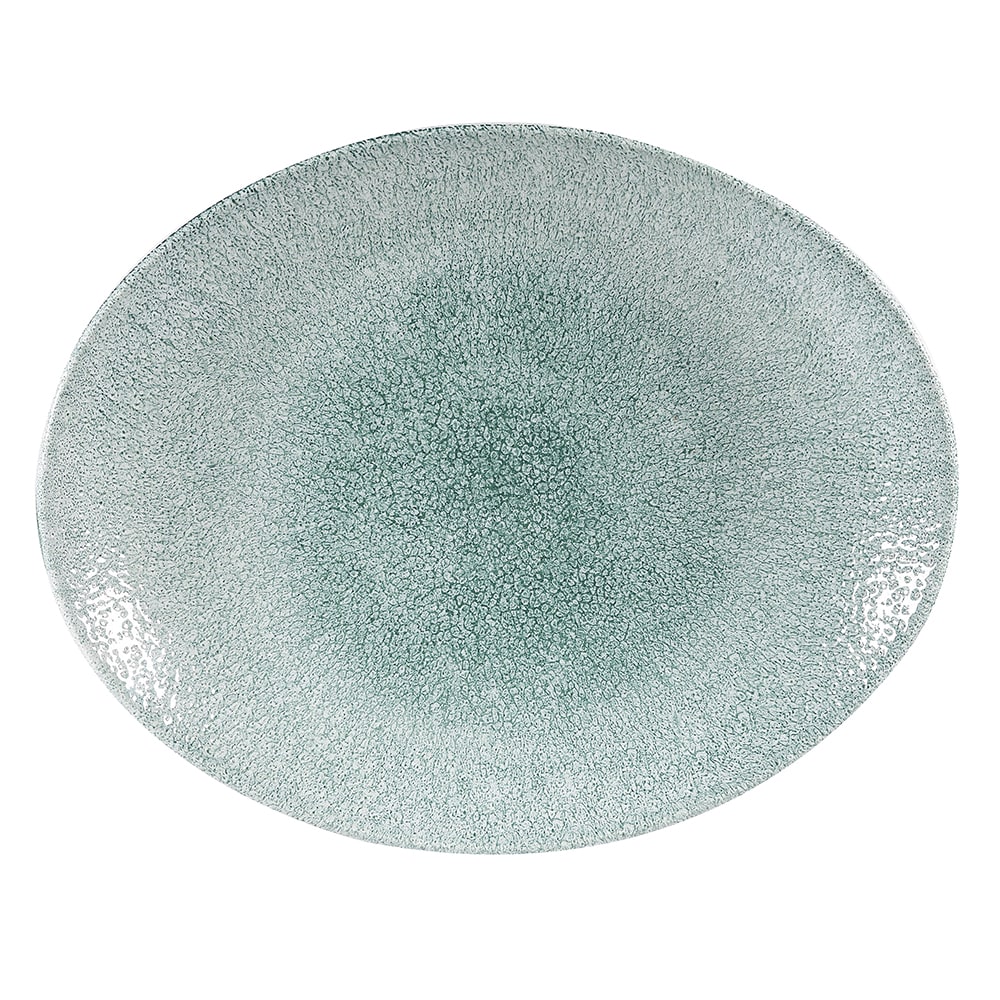 893-RKJGOP121 Oval Studio Prints® Plate - 12 1/2" x 10", Ceramic, Jade Green