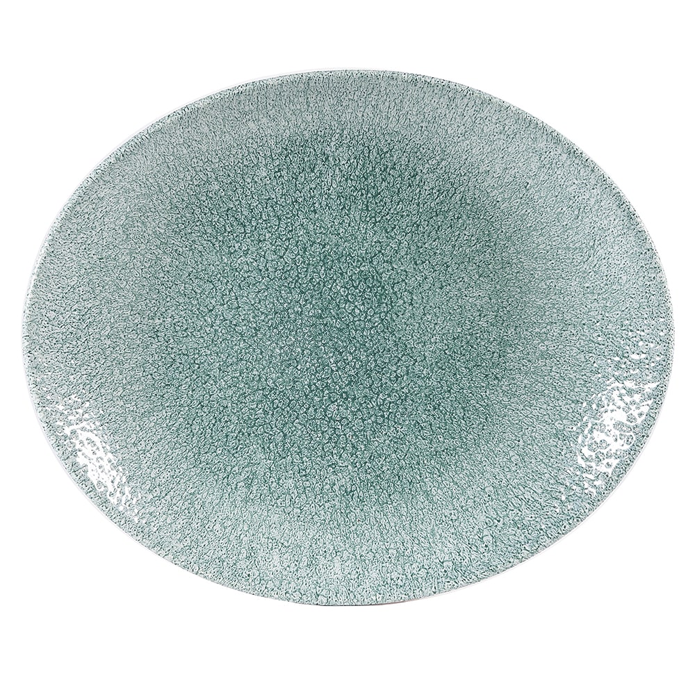 893-RKJGOP581 Oval Studio Prints® Plate - 10 5/8" x 9", Ceramic, Jade Green
