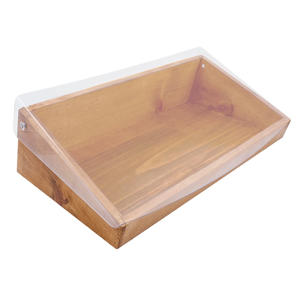 151-13321299 Pastry Display Bin w/ Hinged Lid - 20" x 11", Wood