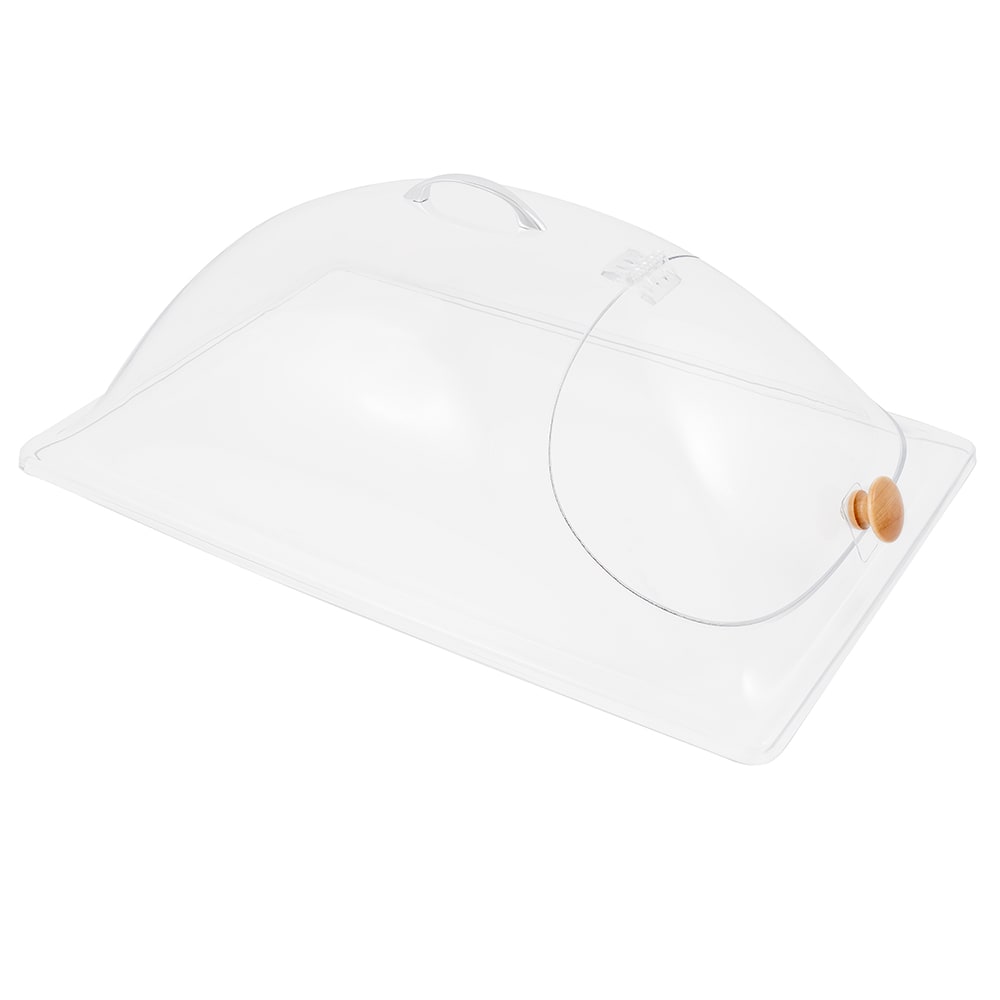 151-33912 Chafer & Display Cover w/ 1 End Cut Out & Hinged Door, Clear