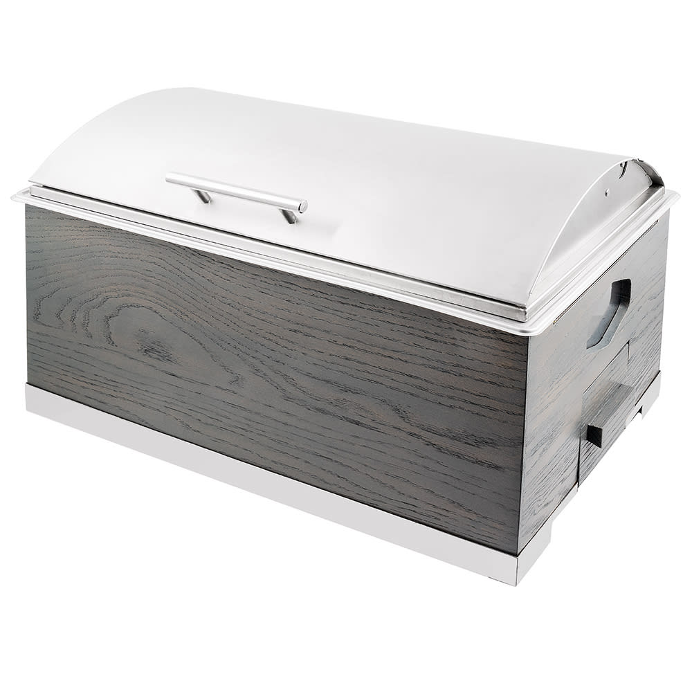 151-382883 Rectangular Chafer w/ Cover, 22" x 14" x 13 1/2", Gray