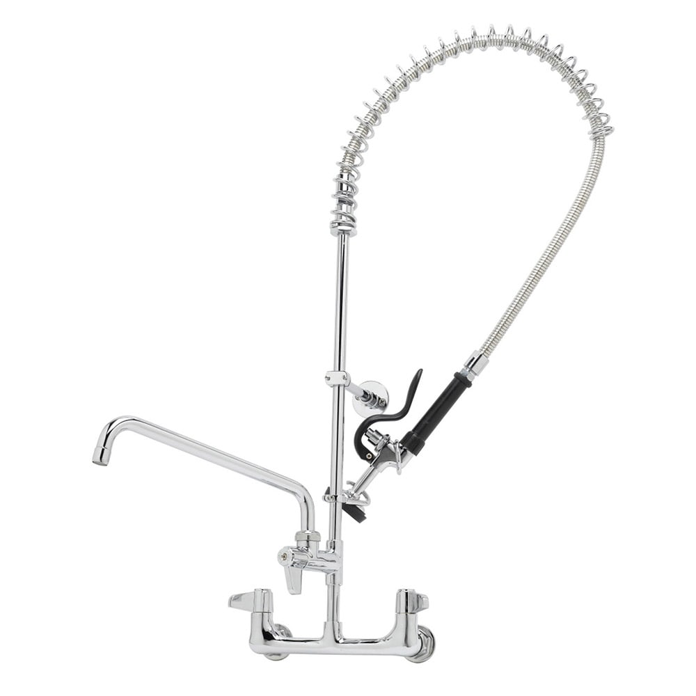 064-5PR8W10 35 11/16"H Wall Mount Pre Rinse Faucet - 1.15 GPM, Base with Nozzle