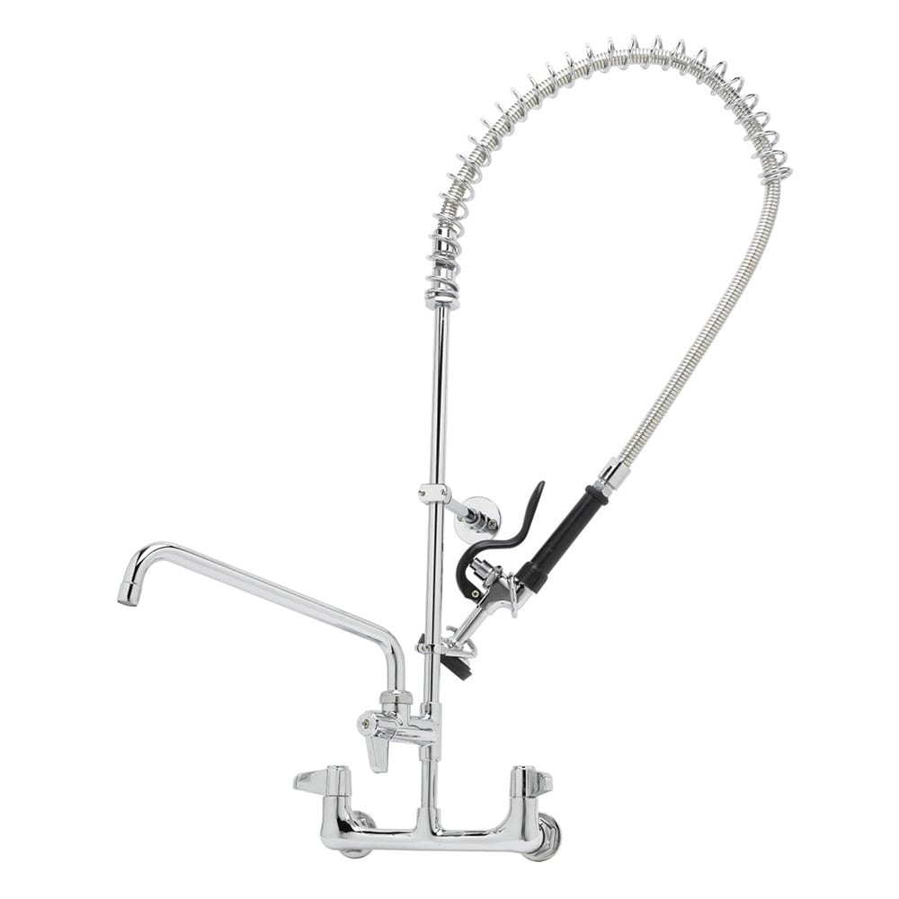 064-5PR8W12 35 11/16"H Wall Mount Pre Rinse Faucet - 1.15 GPM, Base with Nozzle
