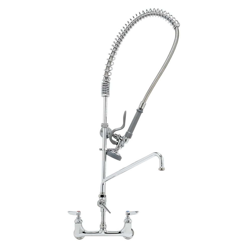 064-B0133ADF10B 37 9/16"H Wall Mount Pre Rinse Faucet - 1 3/20 GPM, Base with Nozzle