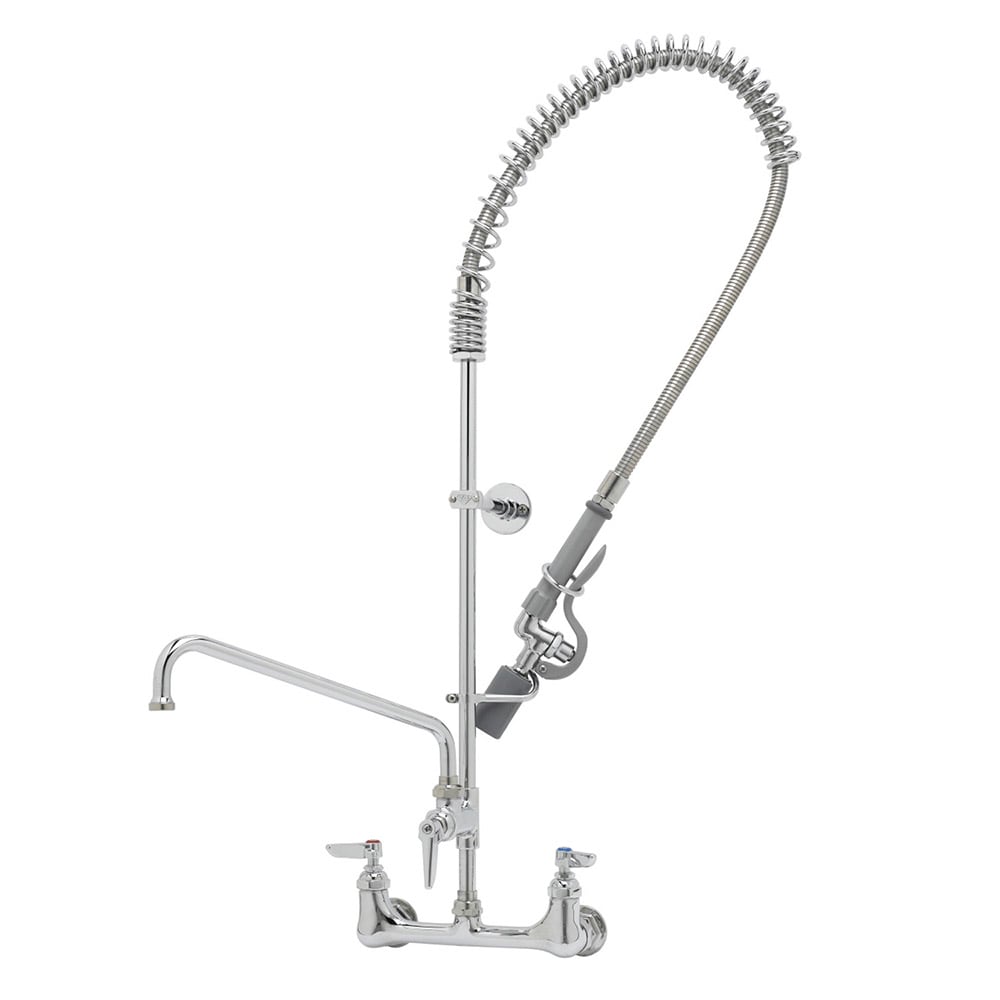 T&S B-0133-ADF12-BC 37 5/8"H Wall Mount Pre Rinse Faucet - 13/20 GPM, Base with Nozzle