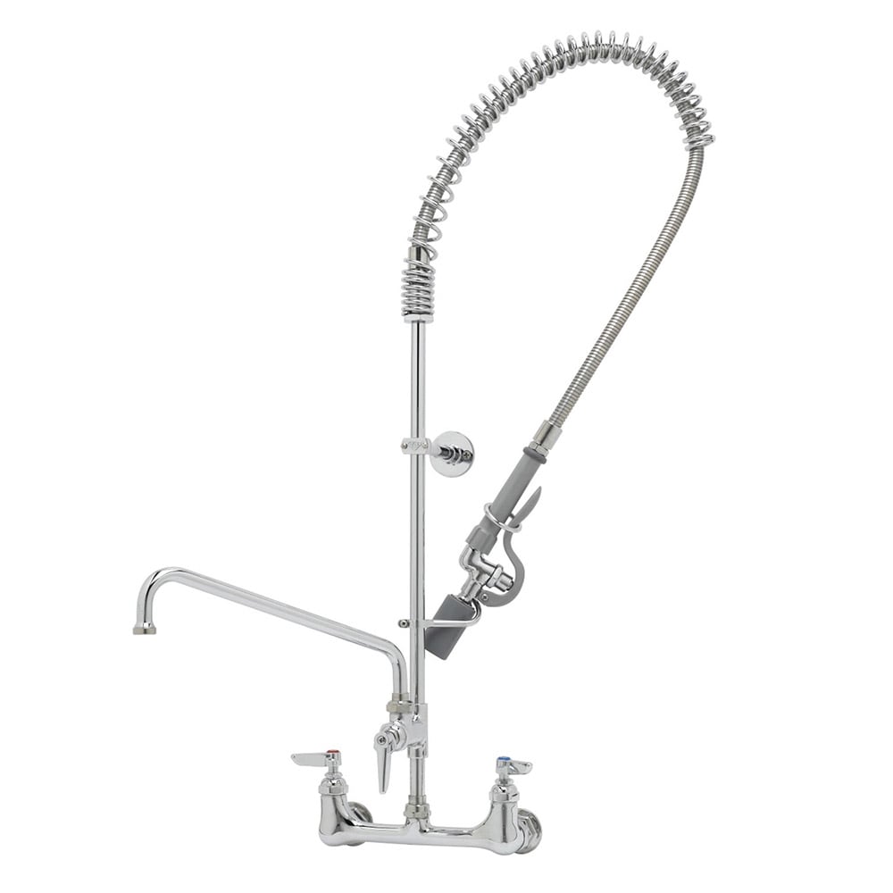 064-B0133ADF12BJ 37 9/16"H Wall Mount Pre Rinse Faucet - 1 7/100 GPM, Base with Nozzle