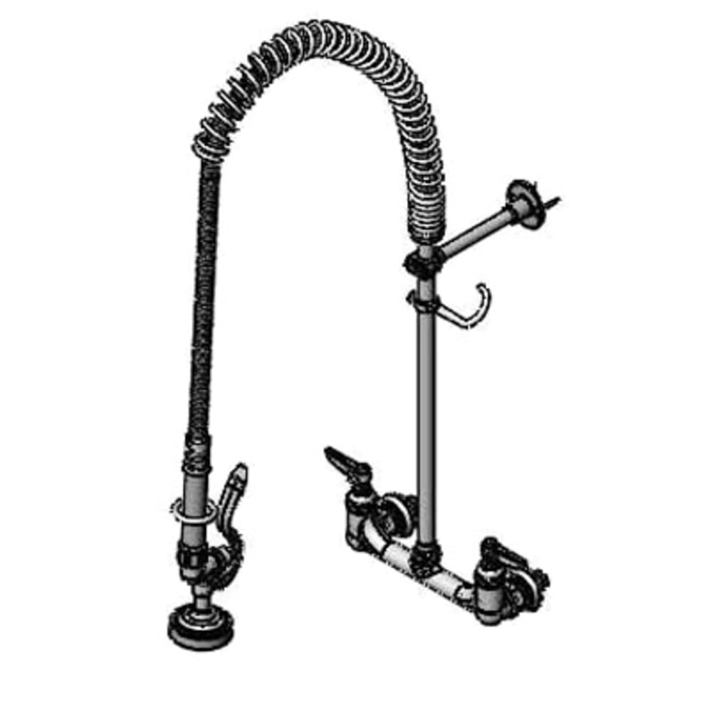 064-B0133EEB 33 5/16" Wall Mount Pre Rinse Faucet - 1.15 GPM, Base with Nozzle