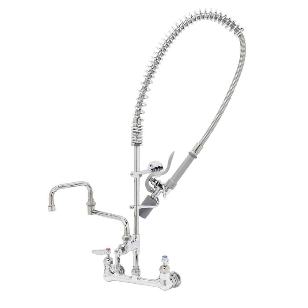 064-B0154CRC 31 5/8" Wall Mount Pre Rinse Faucet - 13/20 GPM, Base with Nozzle