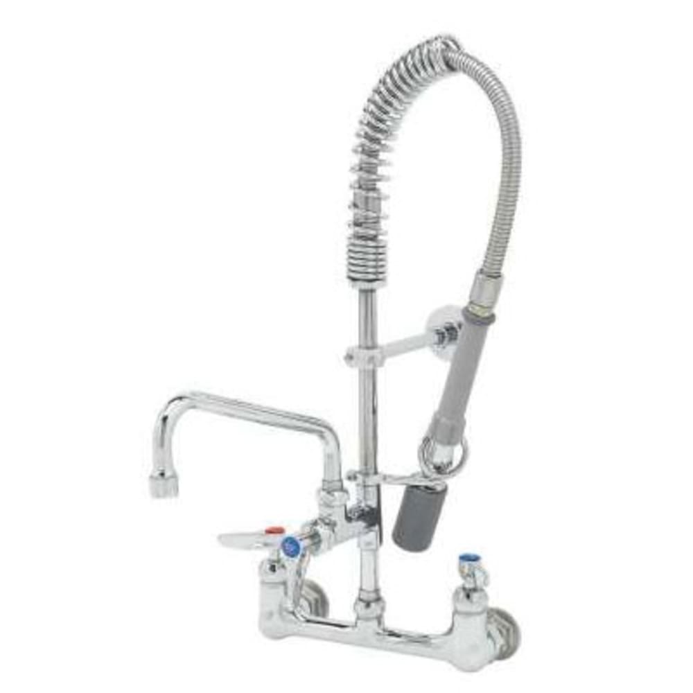 064-MPY8WLN08CR 22 1/8"H Wall Mount Pre Rinse Faucet - 13/20 GPM, Base with Nozzle