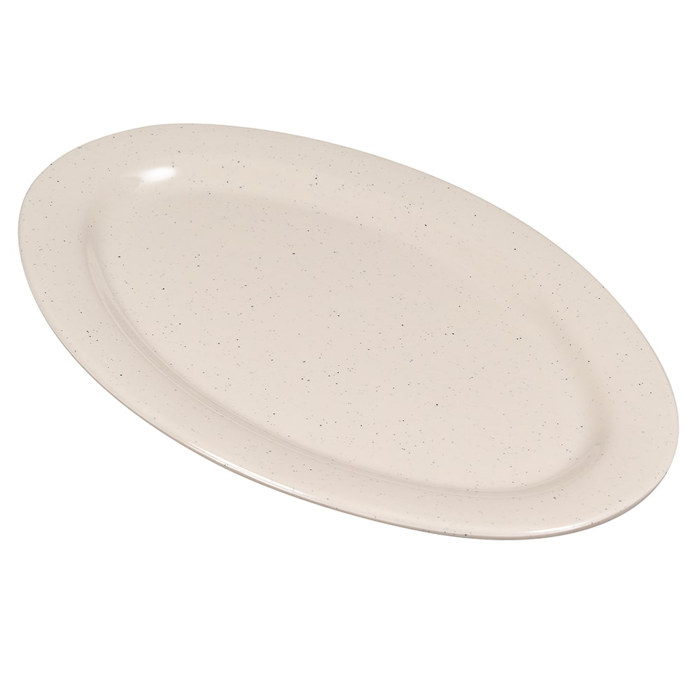 284-OP115IR 11 1/2" x 8" Oval Santa Fe Platter - Melamine, Ironstone