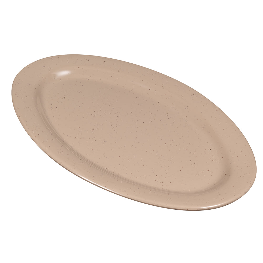 284-OP115S 11 1/2" x 8" Oval Tahoe Platter - Melamine, Sandstone