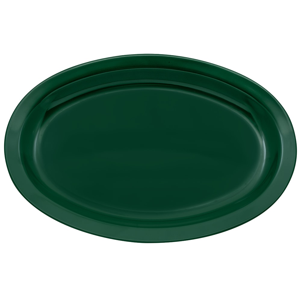 284-OP612HG Melamine Serving Platter - 11 3/4" x 8 1/4", Green