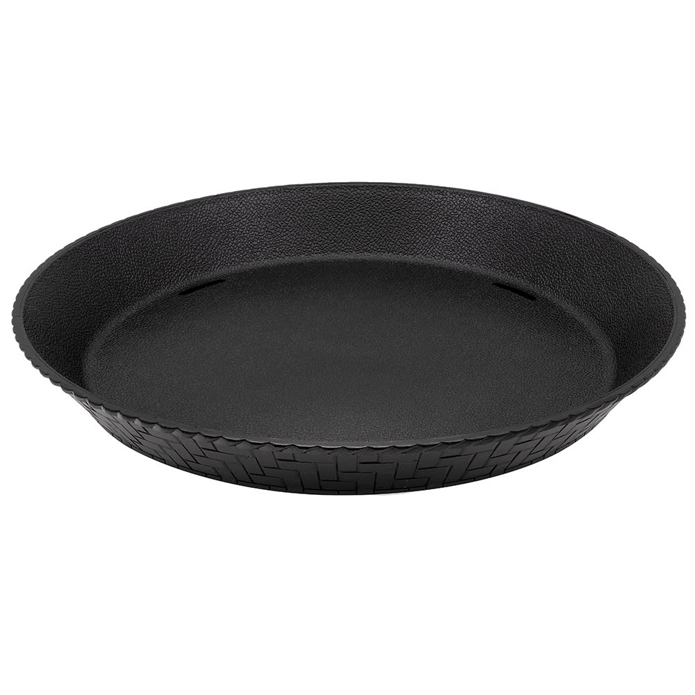 284-RB891BK 12" Round Fast Food Basket, Polypropylene, Black