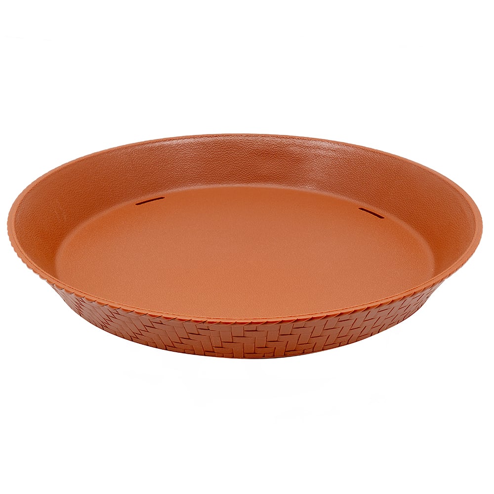 284-RB891TER 12" Round Fast Food Basket, Polypropylene, Terracotta