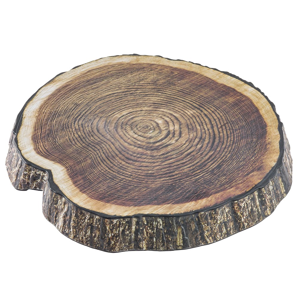 229-10255 13" Round Platter - Melamine, Brown