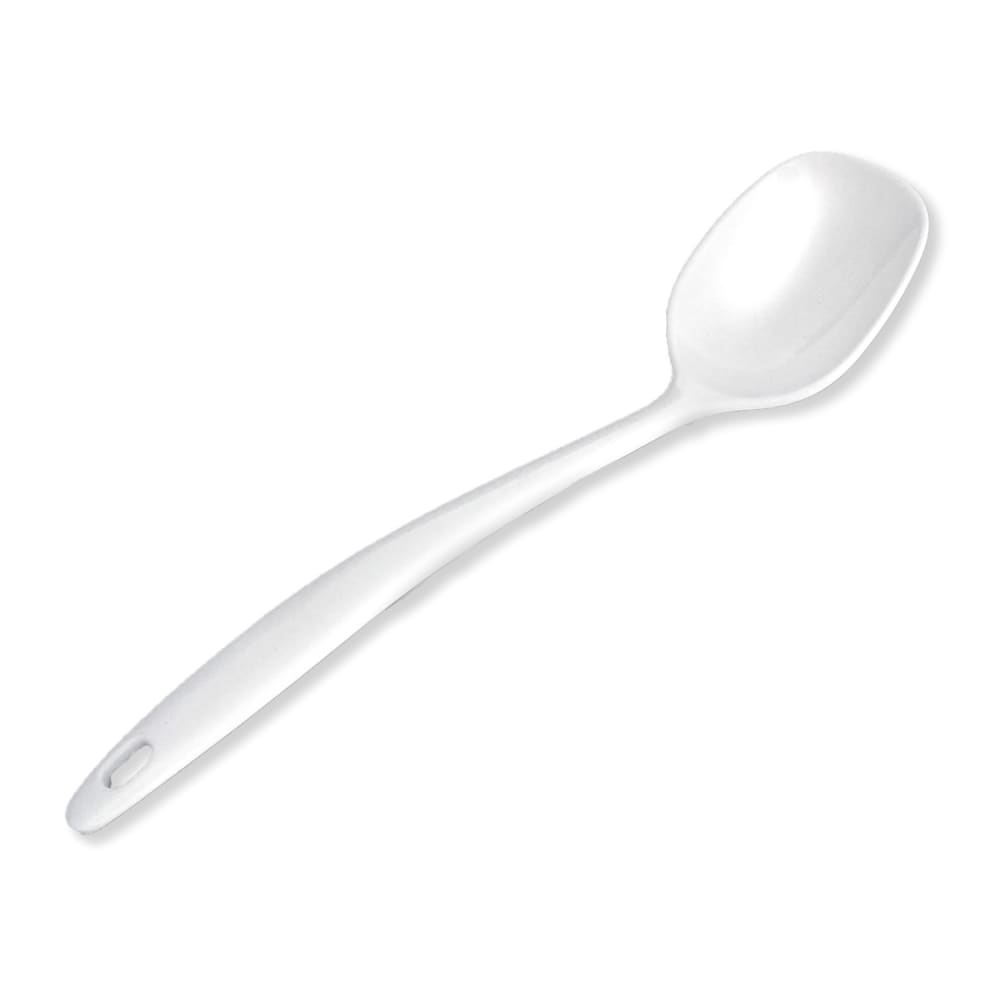 Elite Global Solutions MSP12-W 12" Solid Serving Spoon w/ 2 oz Capacity - Melamine, White