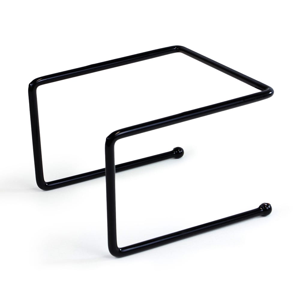 701-SS1312PRC Pizza Stand - 9" x 8 1/2"W x 7"H, Rubber Coated Steel, Black