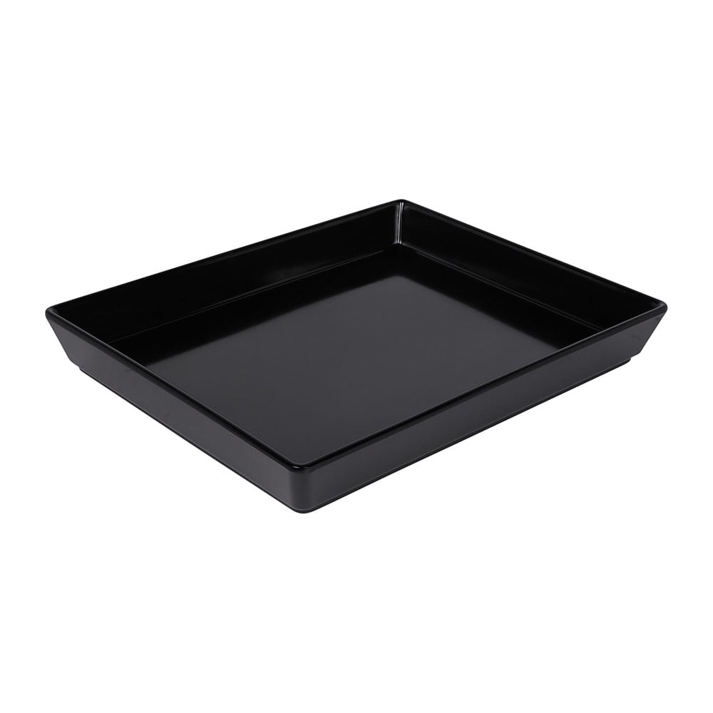 701-M1215B 3 1/2 qt Rectangular Melamine Serving Bowl, Black