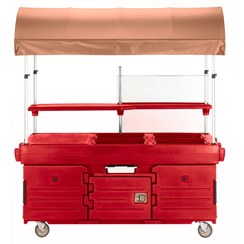 144-KVC856C158 Kiosk Type Food Cart w/ Cover & Lockable Storage, 85 1/8"L x 33 1/2"...