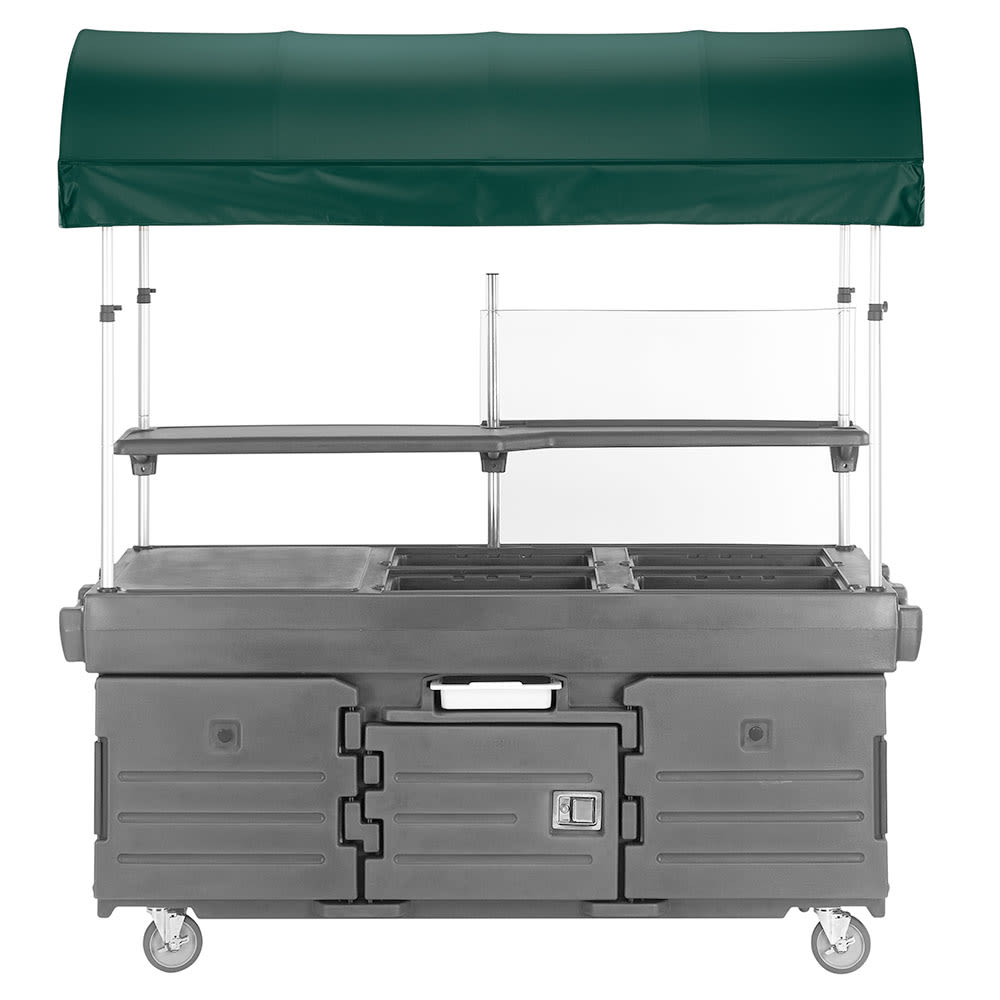 144-KVC856C191 Kiosk Type Food Cart w/ Cover & Lockable Storage, 85 1/8"L x 33 1/2"...
