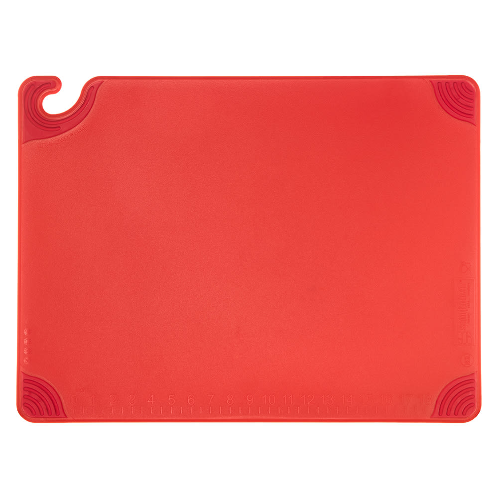 094-CBG182412RD Saf-T-Grip Cutting Board, 18 x 24 x 1/2 in, NSF, Red