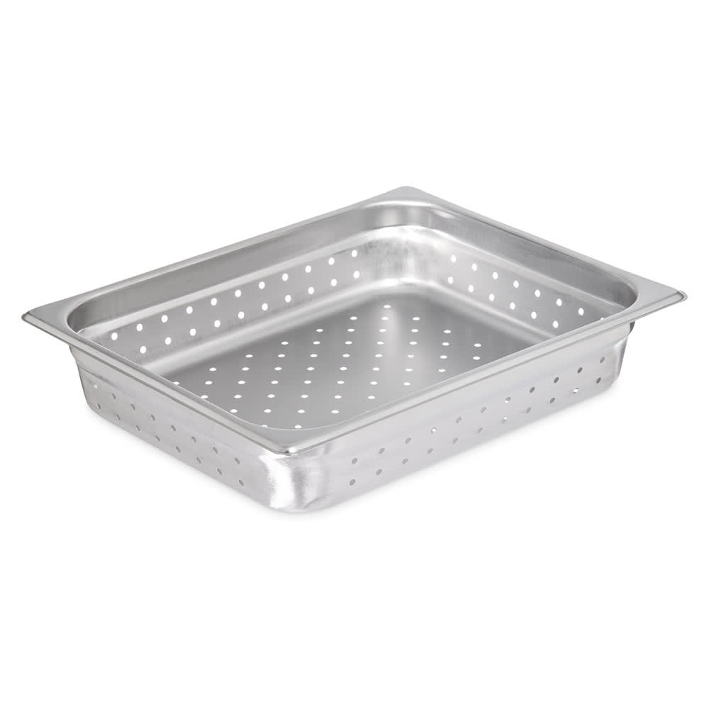 028-607122P Half Size Steam Pan, Perforated, Stainless