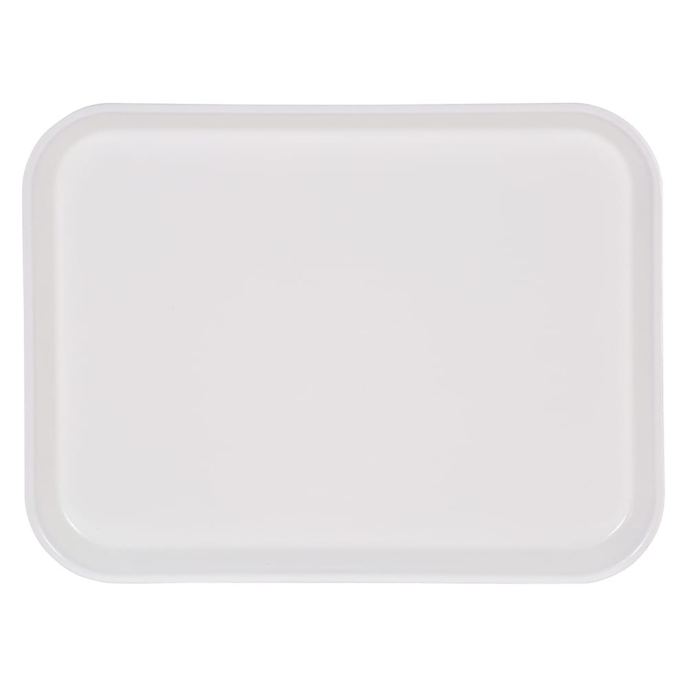 028-1410FG001 Fiberglass Cafeteria Tray - 13 3/4"L x 10 3/5" W, Bone White