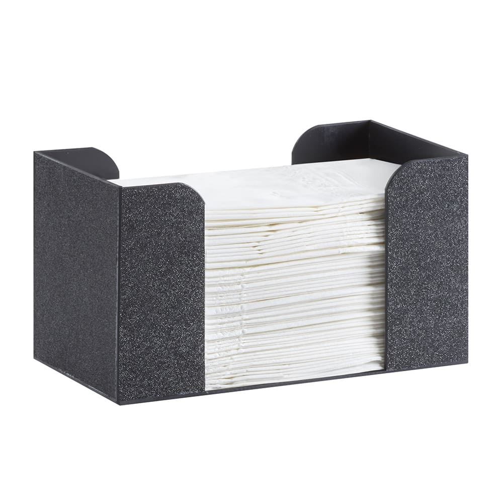 151-369313 Rectangular Napkin Holder - 9"L x 5"W x 5"H, Plastic, Black