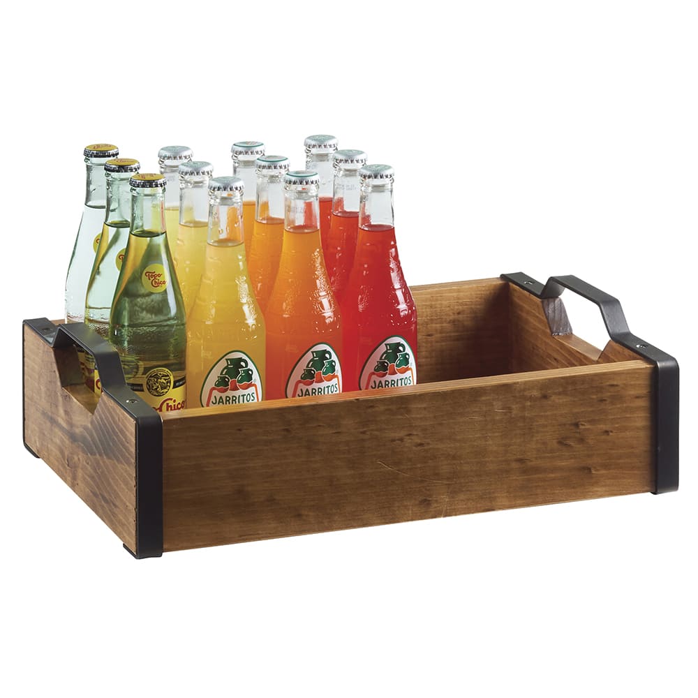 151-392499 Rectangular Serving Tray w/ Handles - 17 1/4"L x 12 1/4"W, Wood, Rustic Pine