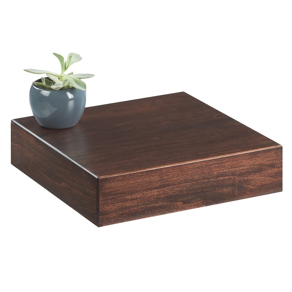 151-432378 12" Square Display Riser - 3 1/4"H, Walnut
