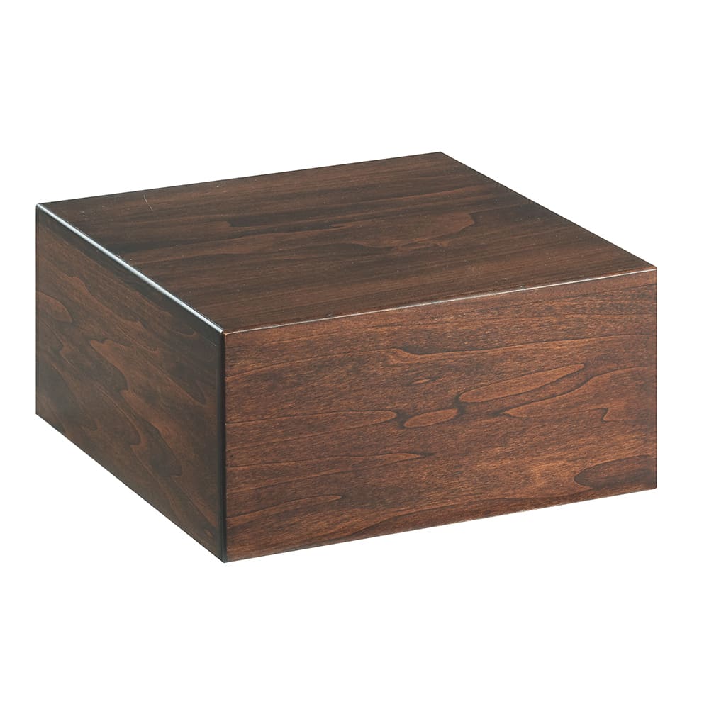 151-432678 12" Square Display Riser - 6 1/4"H, Walnut