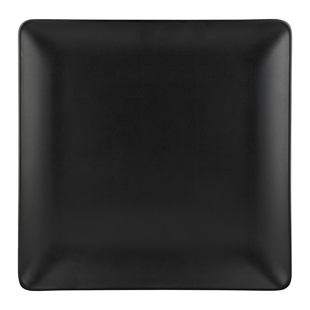 701-ECO1010SQB 10" Square Melamine Dinner Plate, Black