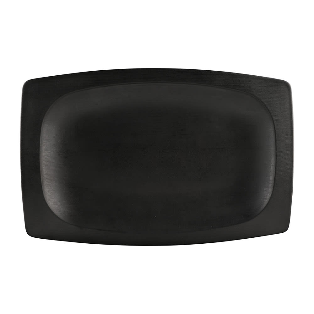 701-ECO1258B 12 1/2" x 8 1/4" Rectangular Greenovations Platter - Melamine, Black