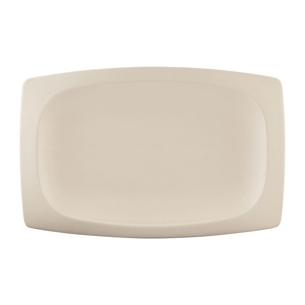 701-ECO1258PP 12 1/2" x 8 1/4" Rectangular Greenovations Platter - Melamine, Papyrus