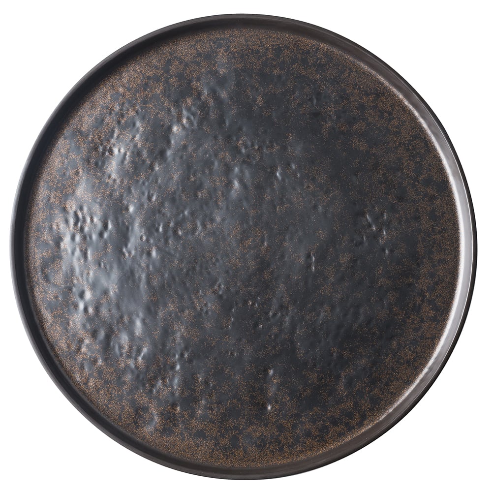229-123517BR 14" Round Platter - Melamine, Brown