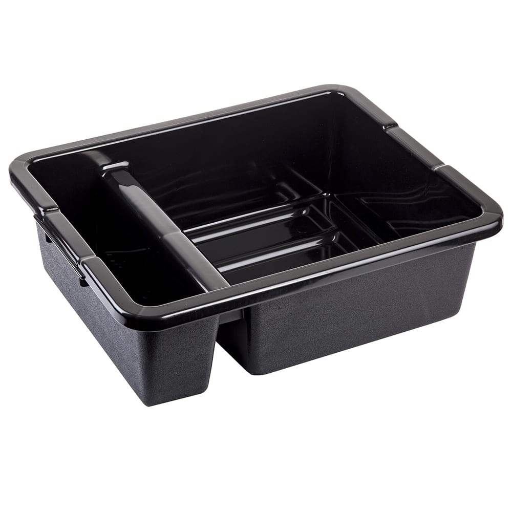 229-1547B Bus Box w/ (2) Compartments - 21 1/2" x 17" x 7", Black
