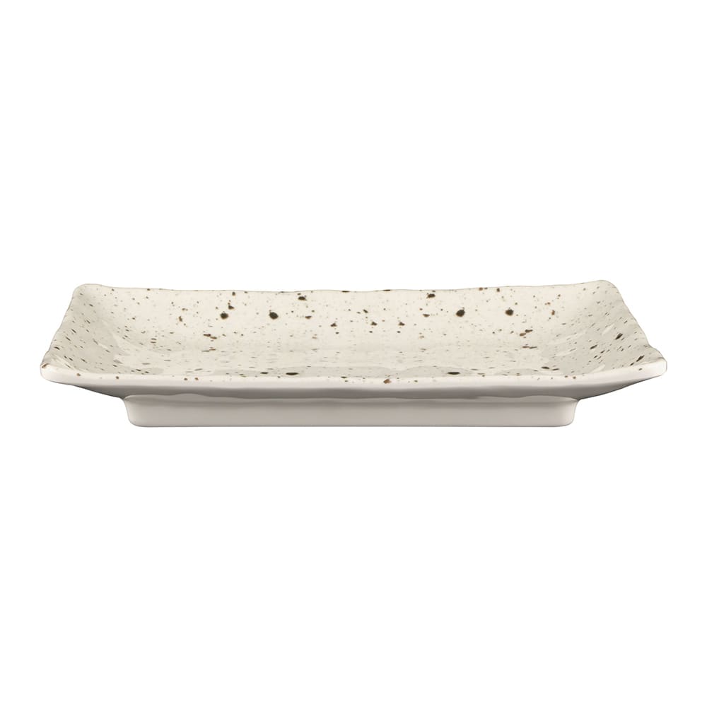701-D1061RCCC Rectangular Melamine Dinner Plate - 10" x 6 3/4", Chocolate Chip