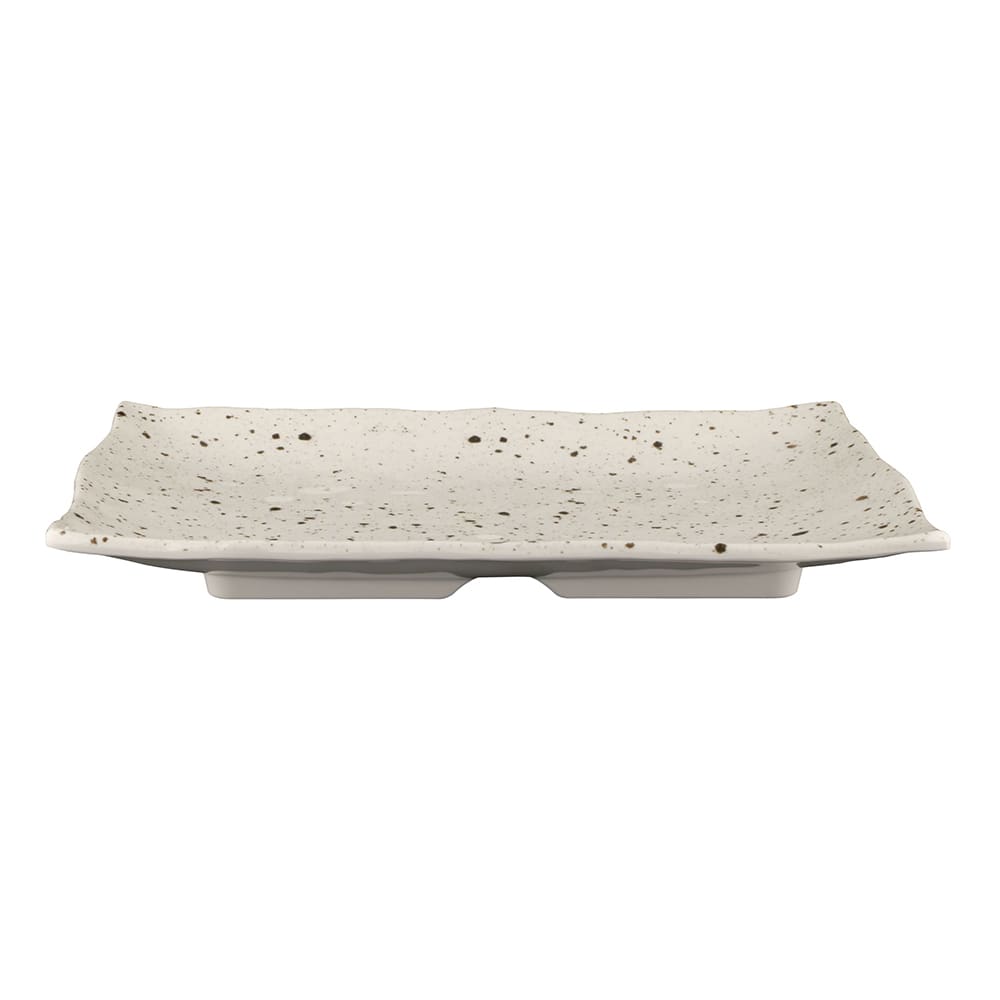 701-D1281RCCC Rectangular Melamine Dinner Plate - 12 1/8" x 8 1/2", Chocolate Chip