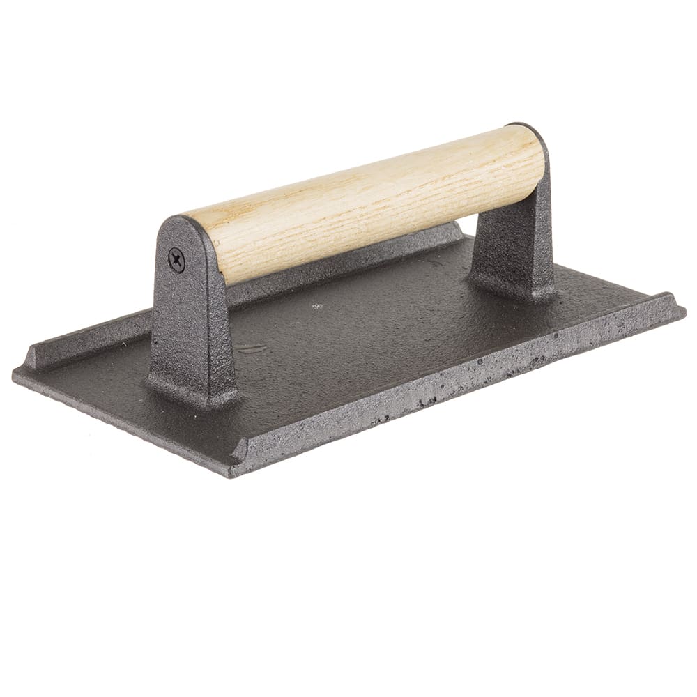 229-3033 Cast Iron Steak Weight w/ Wood Handle