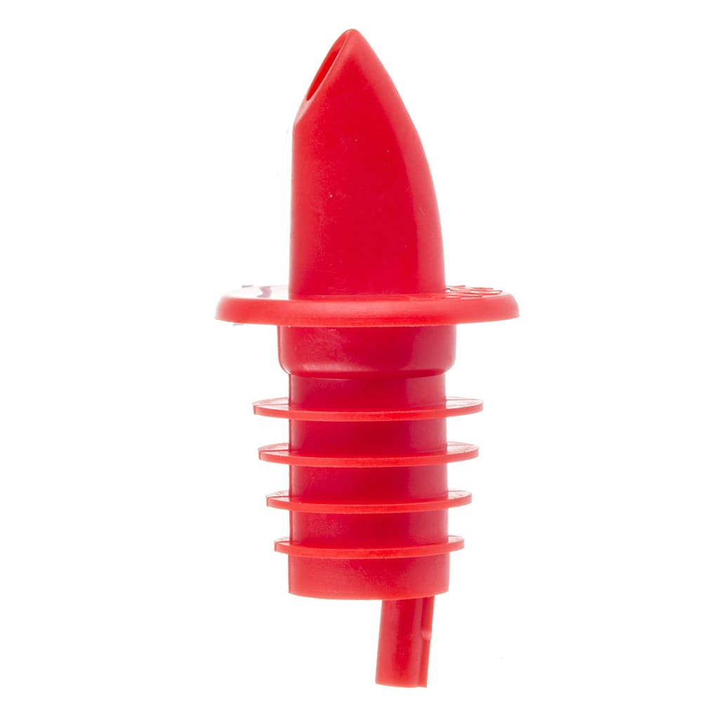 229-35R Plastic Free Flow Pourer, Economy, Red