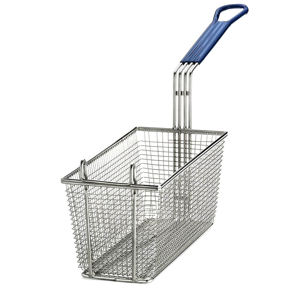 229-428 Fryer Basket w/ Coated Handle & Front Hook, 13 1/4" x 5 3/4" x 5 1/4"