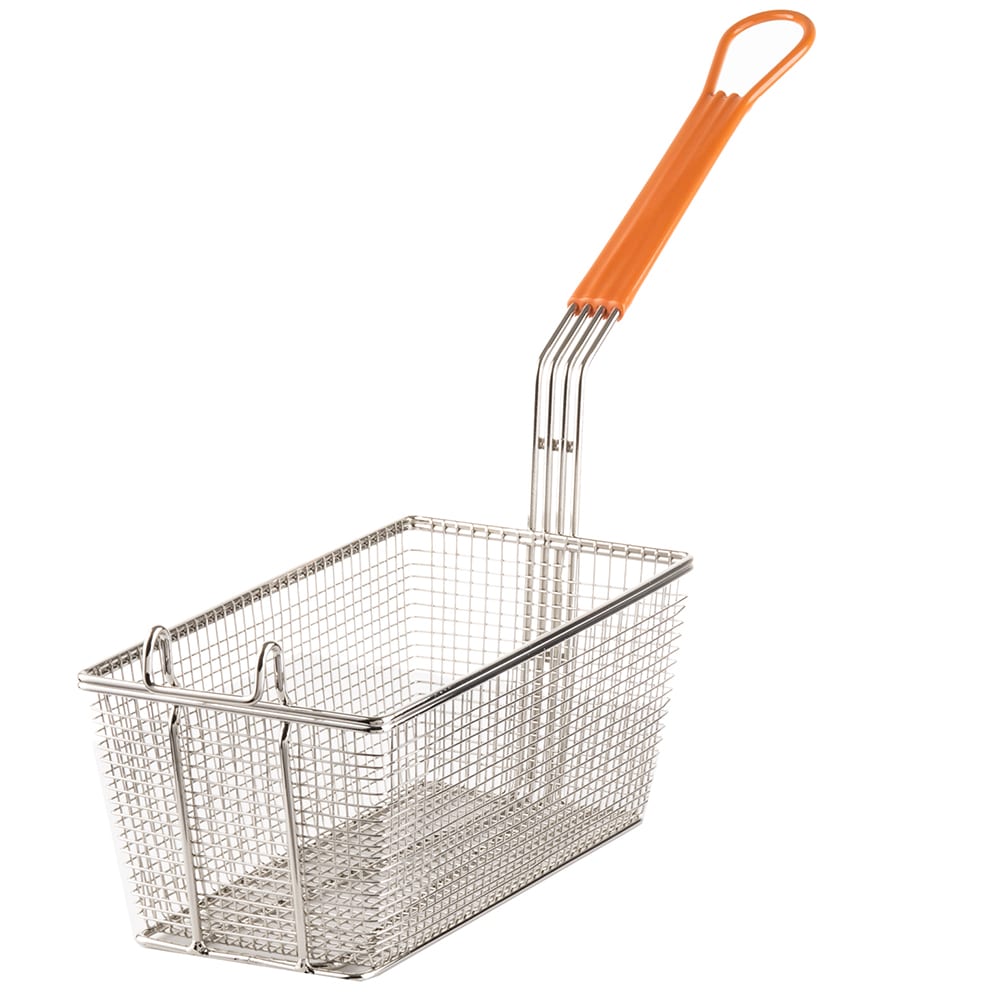 229-43 Fryer Basket w/ Coated Handle & Front Hook, 12" x 6 3/8" x 5 1/4"