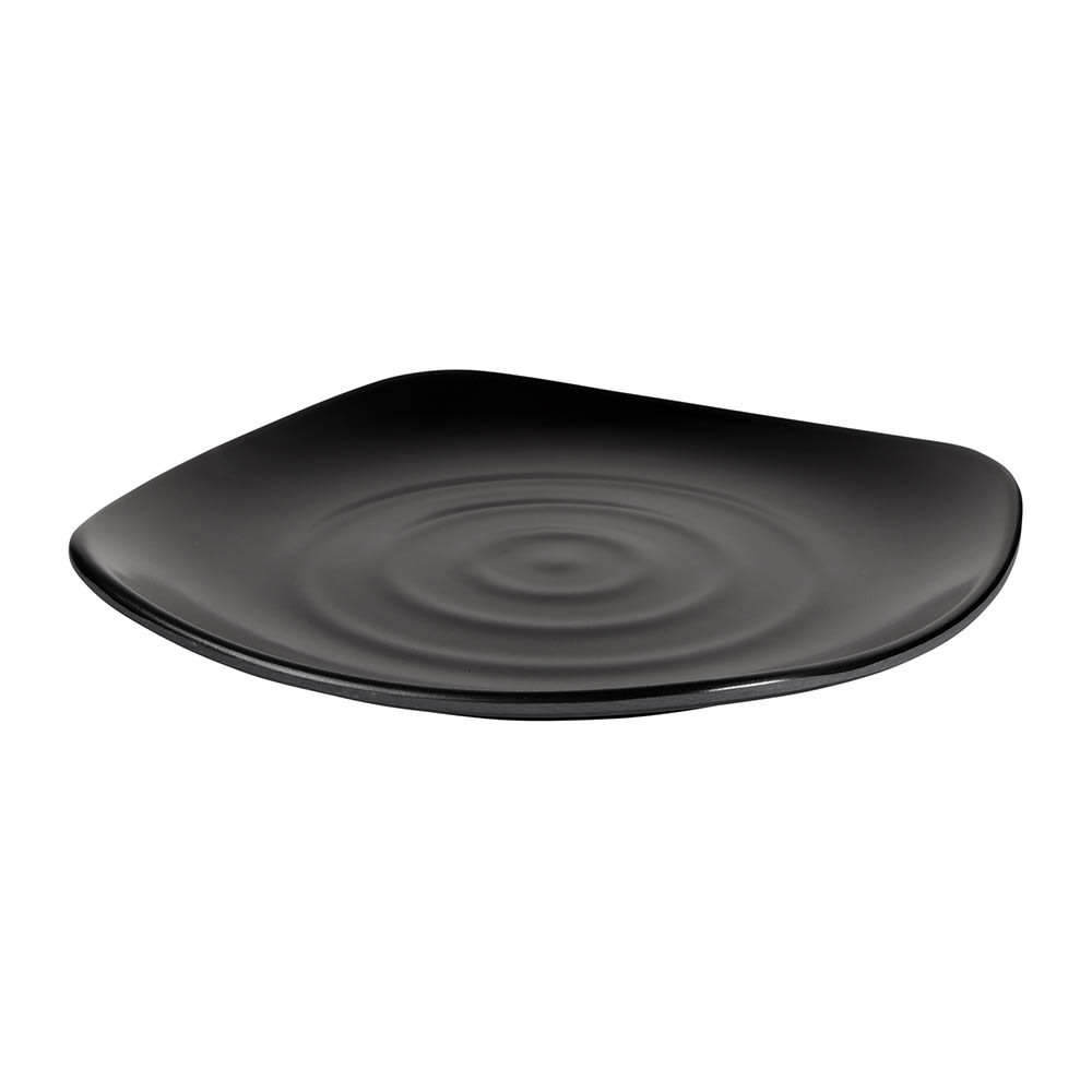 701-JW1118B 11 5/8" Square Melamine Dinner Plate, Black
