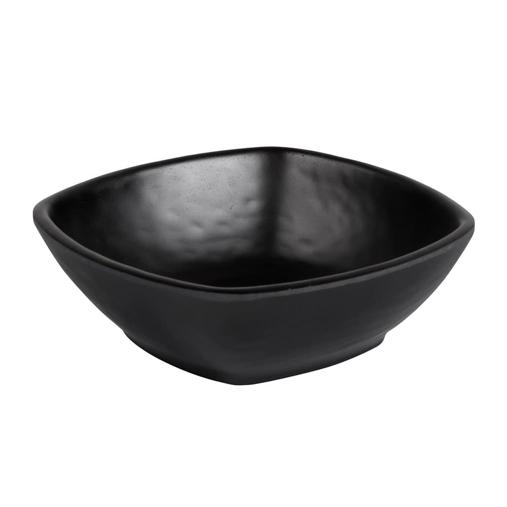 701-JW4033B 8 oz Square Melamine Bowl, Black