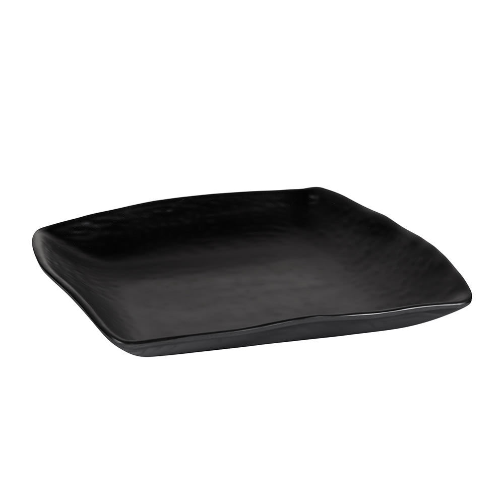 701-JW4034B 9 1/4" Square Melamine Dinner Plate, Black