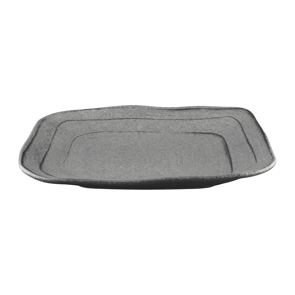 701-D11PLSTGSD 11" Square Melamine Dinner Plate, Granite Stone