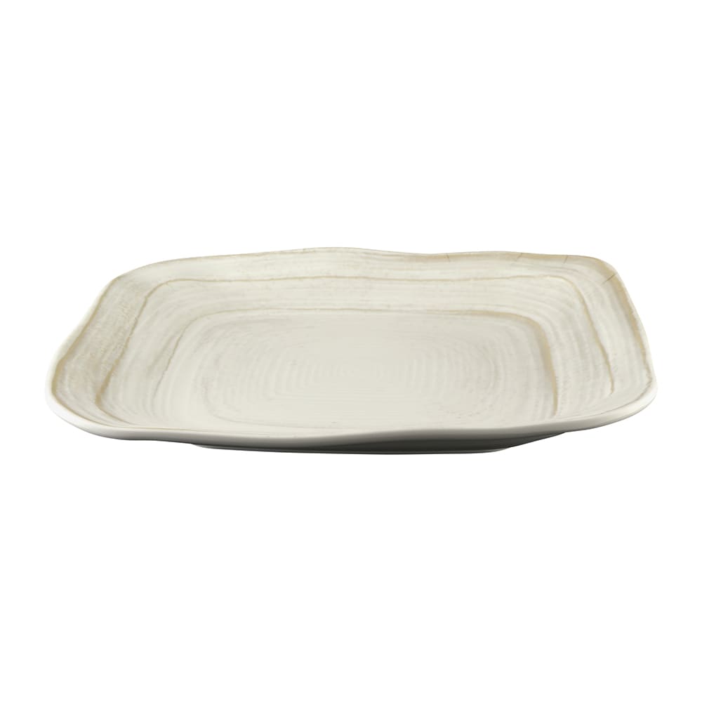 701-D11PLSTOWD 11" Square Melamine Dinner Plate, Off White Stone