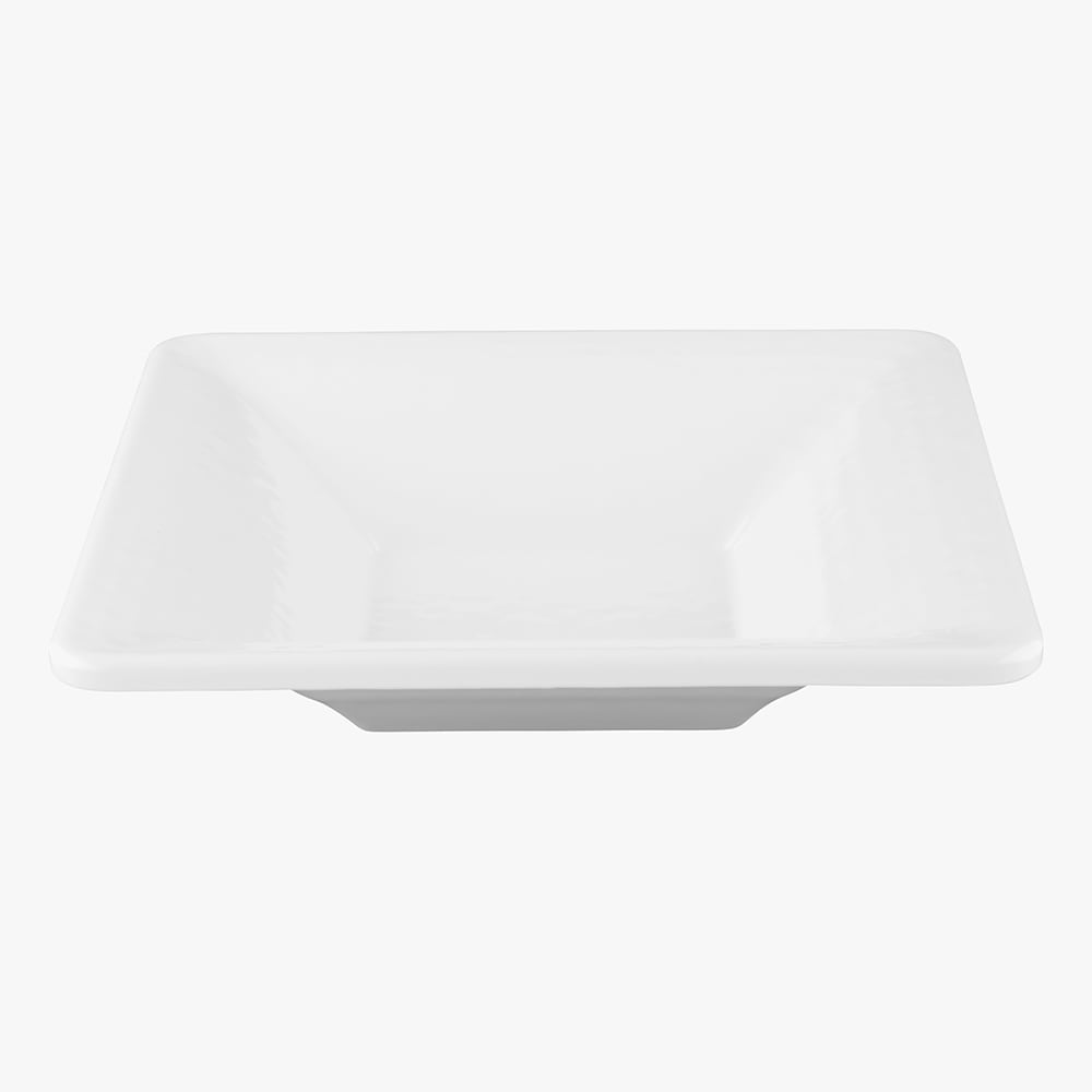 701-DB8RRW 20 oz Square Melamine Bowl, White